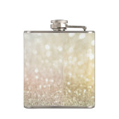 Ombre Glitzer Elephant, Bokeh - Personalisiert Flachmann (Rückseite)