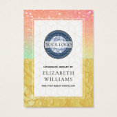 Ombre Glitzer Gold Rainbow Earring Display Cards (Rückseite)