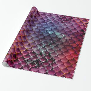 Ombre Glitzer Mermaid Scales Geschenkpapier