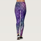 Ombre Glitzer Mermaid Scales Leggings (Rückseite)