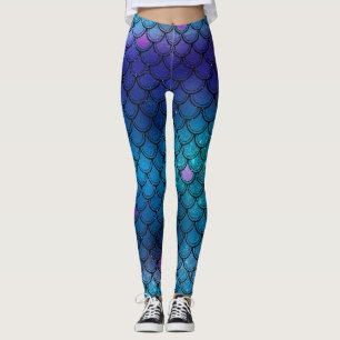 Ombre Glitzer Mermaid Scales Leggings