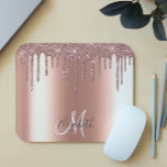 Ombre Glitzer Rose Gold Tropfen Personalisiert Mon Mousepad<br><div class="desc">Dieses Design enthält keinen Glitzer oder keine Sequenzen. Es kann in dem Bereich personalisiert sein, der durch das Ändern des Fotos und/oder Textes zur Verfügung gestellt wird. Sie können auch angepasst werden, indem Sie auf Vorlage personalisieren klicken und dann auf die Schaltfläche klicken, um weitere Optionen anzupassen, um die Hintergrundfarbe...</div>