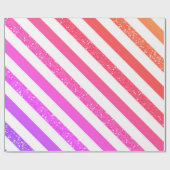 Ombre Glitzer Striping Holiday Geschenkpapier (Flach)