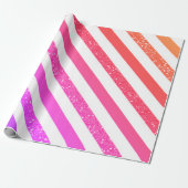 Ombre Glitzer Striping Holiday Geschenkpapier (Ungerollt)
