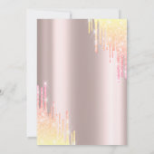 Ombre Glitzer Tropfen 50. Geburtstagsparty Einladung (Rückseite)