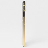 Ombre gold funkel Glitzer Monogramm iPhone Hülle (Rechte Seite)