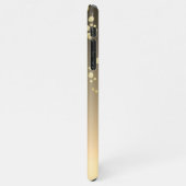 Ombre gold funkel Glitzer Monogramm iPhone Hülle (Linke Seite)