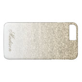 Ombre Gold Glitzer iPhone 7+ Fall Case-Mate iPhone Hülle (Rückseite (Horizontal))