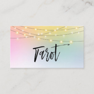 *~* Ombre-Gold-Lichterkette Pastell-Tarot-Reader Visitenkarte
