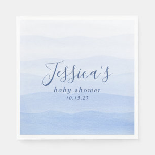 Ombre Gradient Dip Dye Blue Baby Dusche Serviette