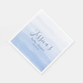 Ombre Gradient Dip Dye Blue Baby Dusche Serviette (Ecke)