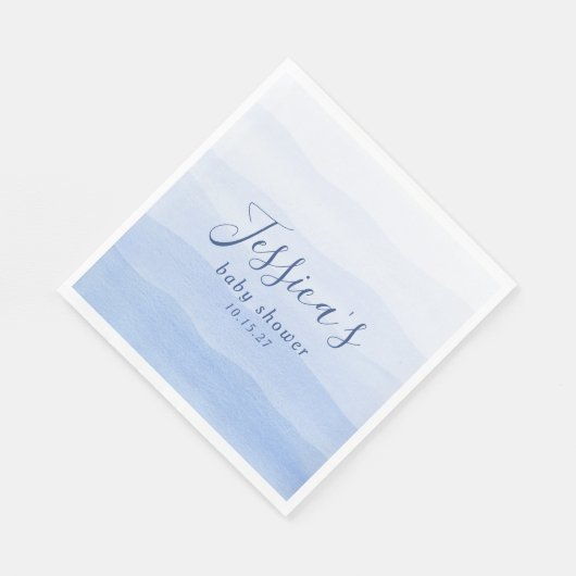 Ombre Gradient Dip Dye Blue Baby Dusche Serviette (Ecke)