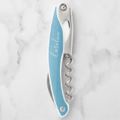 Ombre Gradient Dip Dye Blue Custom Brautparty Kellnermesser (Rückseite)