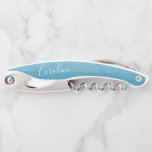 Ombre Gradient Dip Dye Blue Custom Brautparty Kellnermesser<br><div class="desc">Custom Ombre Gradient Dip Dye Ocean Blue Custom Brautparty CorkSchraubenfavore</div>