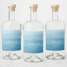 Ombre Gradient Dip Dye Ocean Blue Brautparty