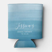 Ombre Gradient Dip Dye Ocean Blue Brautparty Dosenkühler (Vorderseite)