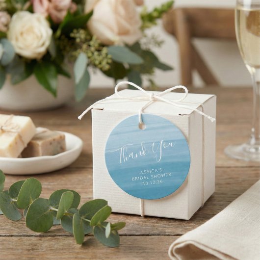 Ombre Gradient Dip Dye Ocean Blue Brautparty Geschenkanhänger