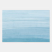 Ombre Gradient Dip Dye Ocean Blue Geschenkpapier Set (Vorderseite 2)