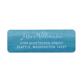 Ombre Gradient Dip Dye Ocean Blue Rücksendeadresse (Vorne)