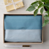 Ombre Gradient Dip Dye Ocean Blue   Seidenpapier (Geschenk)