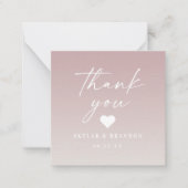 Ombre Gradient Mauve & Off-White Wedding Vielen Da Mitteilungskarte (Vorderseite)