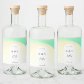 Ombre Gradient Yellow Green Modern Gin Arch Alkoholflaschenetikett (Flaschen)