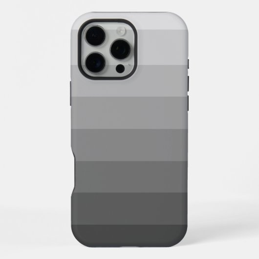 Ombre Grautöne Gradient iPhone Hülle (Rückseite)