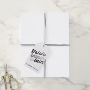 Ombre Gray Falalalala Bold Script Moderner Urlaub Geschenkanhänger