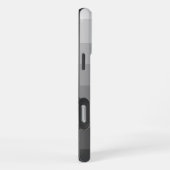 Ombre Gray Tones Gradient iPhone Hülle (Rechte Seite)