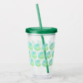 Ombre Green Nautilus Tumbler - dunkelgrüner Deckel Acryltrinkbecher (Links)