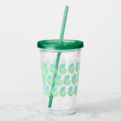 Ombre Green Nautilus Tumbler - dunkelgrüner Deckel Acryltrinkbecher (Rückseite)