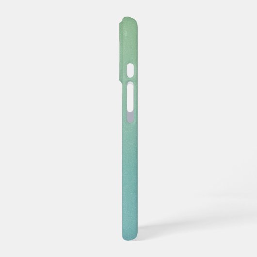 Ombre Green Personalize Quote & Name iPhone Fall 16 Hülle (Linke Seite)