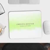 Ombre Green Watercolor Minimalistisch Business Mousepad
