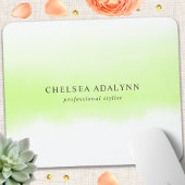 Ombre Green Watercolor Minimalistisch Business Mousepad