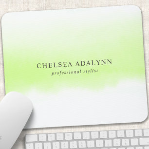 Ombre Green Watercolor Minimalistisch Business Mousepad