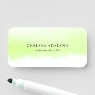 Ombre Green Watercolor Minimalistisch Business Namensschild