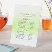 Ombre Green Watercolor Minimalistisch Service Pric Sockelschild (In Situ)