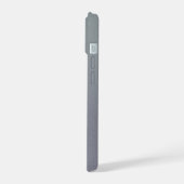 Ombre Grey Personalisiertes Zitat und Name Iphone 15 Hülle (Linke Seite)