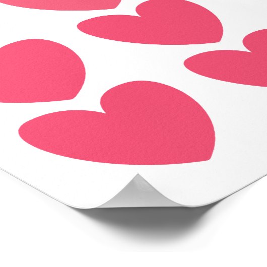 Ombre Hearts Poster (Ecke)