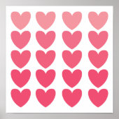 Ombre Hearts Poster (Vorne)