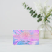 Ombre Holographic Brush Stroke Lotus Visitenkarte (Stehend Vorderseite)