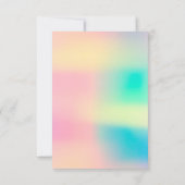 Ombre Holographic Pastel Bridal Sweet 16. Einladung (Rückseite)