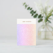 Ombre Holographic Rainbow Glitzer Earring Holder Visitenkarte (Stehend Vorderseite)