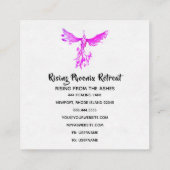 *~* Ombre Hot Pink Flame Phoenix Rings of Fire Quadratische Visitenkarte (Rückseite)