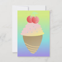 Ombre Ice Cream Two Cherry Topping