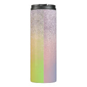 Ombre Imitats Sparkle Farbenfrohe Mit Monogramm Be Thermosbecher (Rückseite)