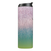 Ombre Imitats Sparkle Farbenfrohe Mit Monogramm Be Thermosbecher (Nach links gedreht)