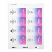 Ombre Ink Pastel Lila Soap Bar Labels (Vorne)
