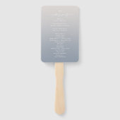 Ombre Ivory & Dusty Blue Wedding Zeremony Program Fächer (Rückseite)