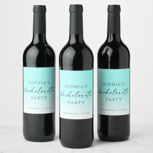 Ombre Junggeselinnen-Abschied Wine Fevor Labels Weinetikett (Flaschen)